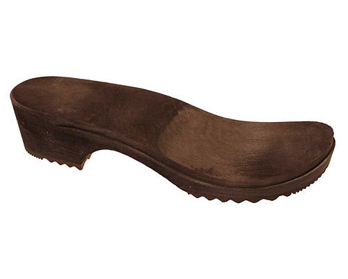 Wooden clogs black / black sole